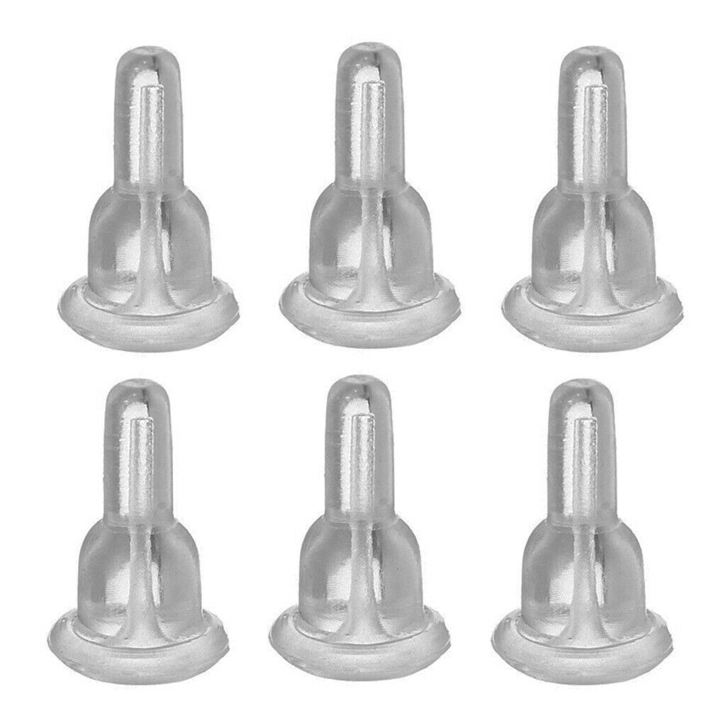 50Pcs Silicone Earring Backs Soft Clear Safety Back Holders Replacement