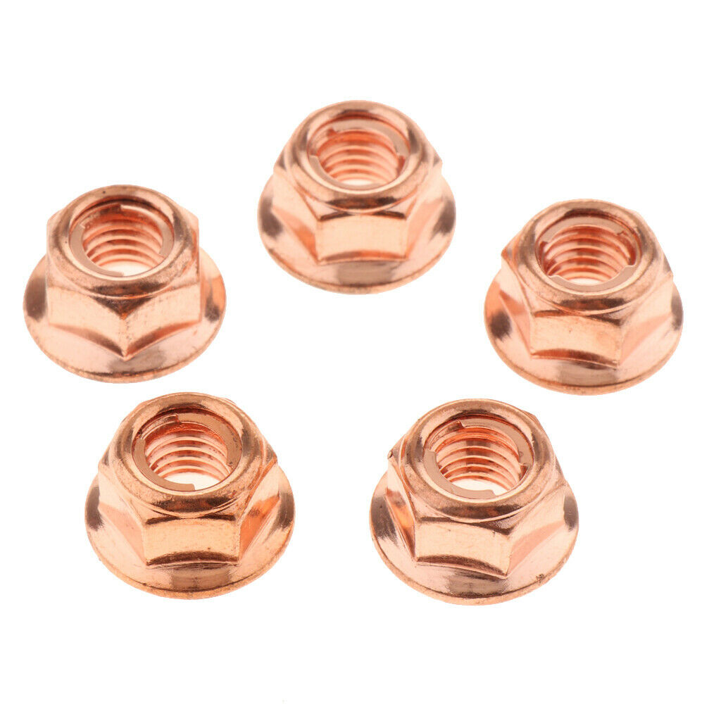 10X 12x M8 Exhaust Manifold Nuts Exhaust Manifold Copper for BMW 3 Series E30