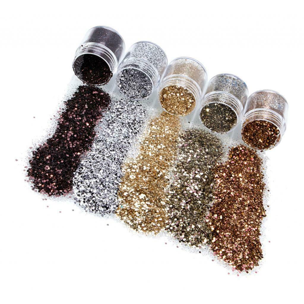 5 Pieces Shimmering Chunky Holiday Glitters for Face Body Nails Bags DIY 02