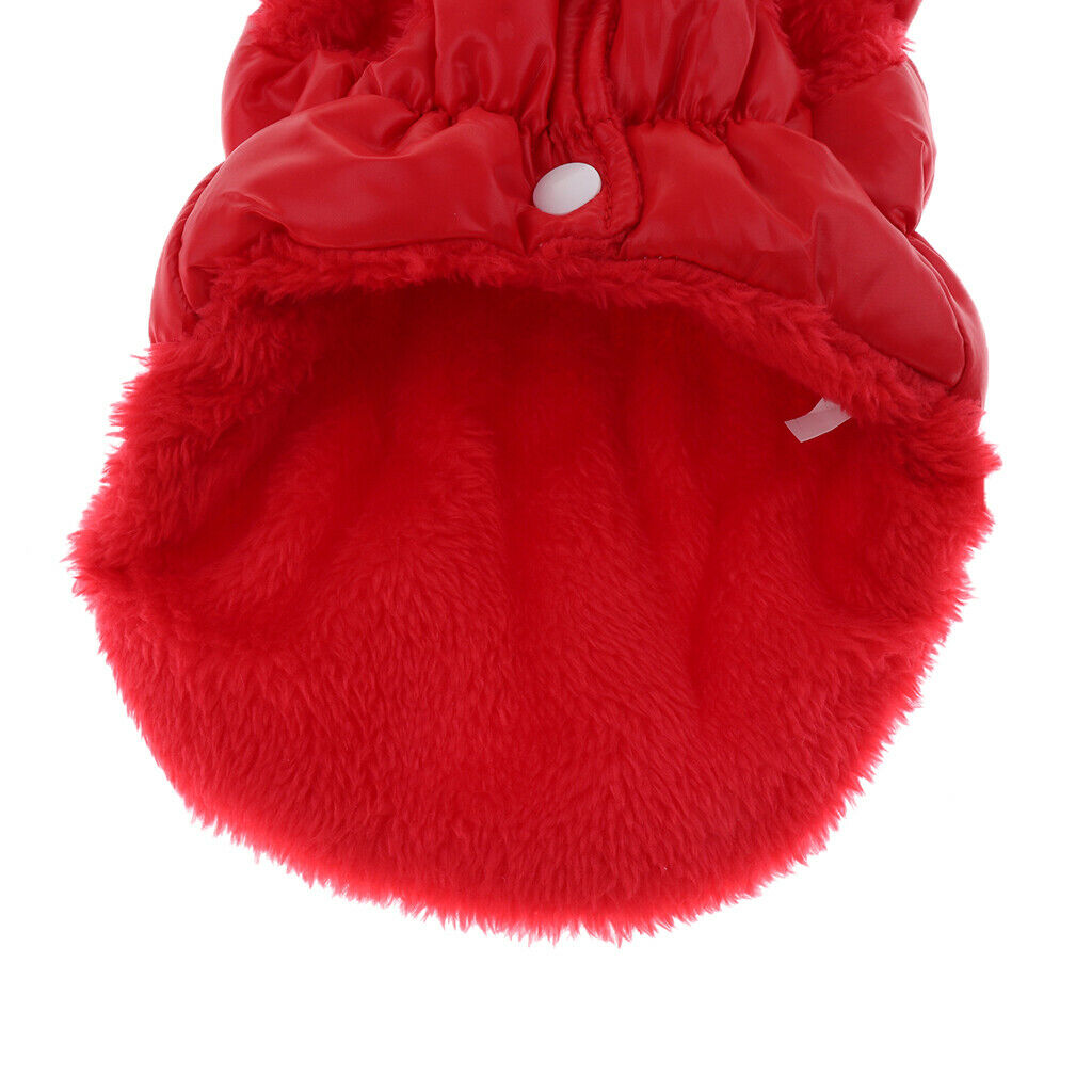 Dog Cold Weather Coat Warm Cotton Doggie Vest for Small Medium Dog Red L