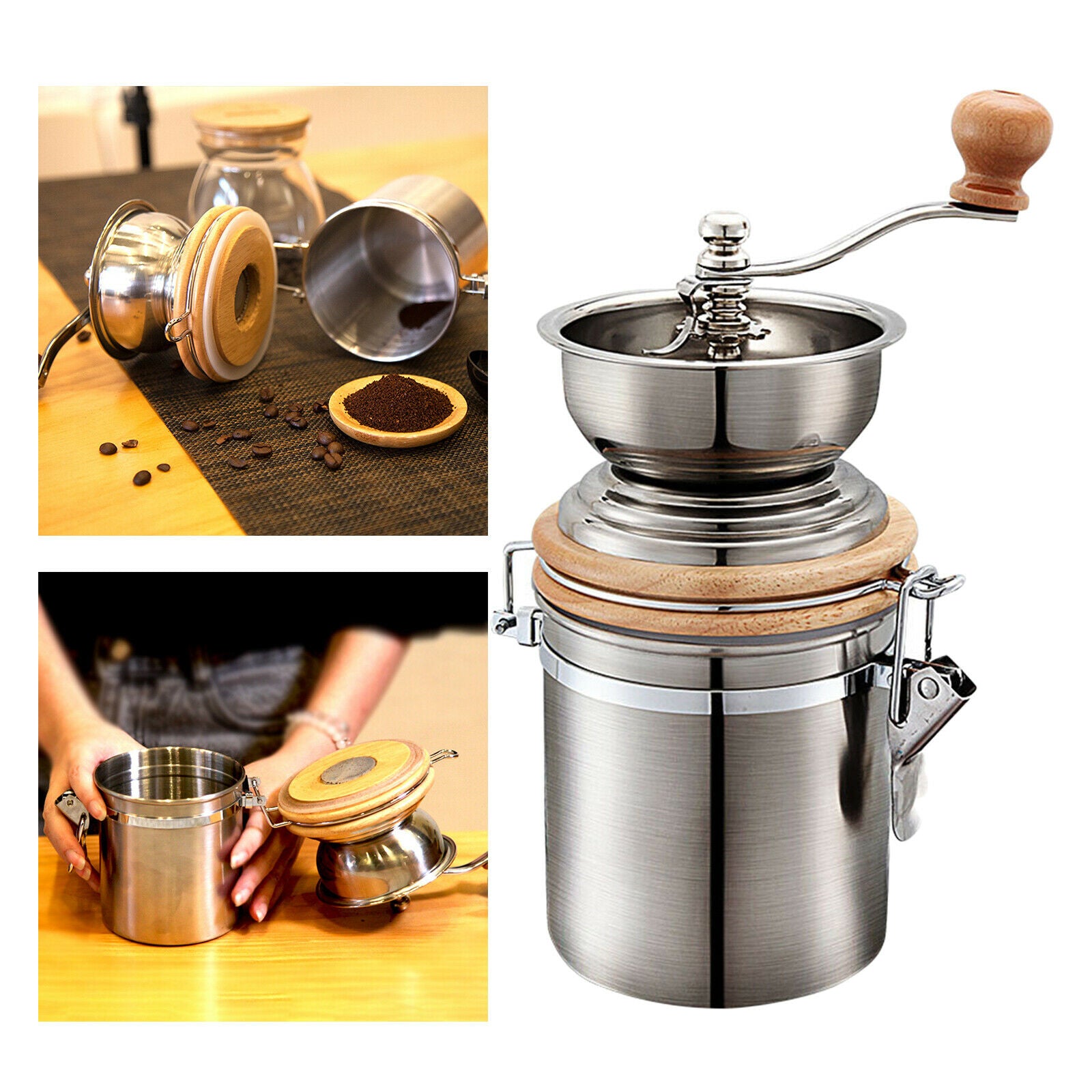 Durable Manual Coffee Grinder with Adjustable Setting for Espresso Camping