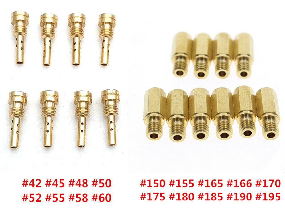 10x Carburetor Main Jets w/ 8x Pilot Jets For FCR37 FCR39 FCR41 Carb Carburetor