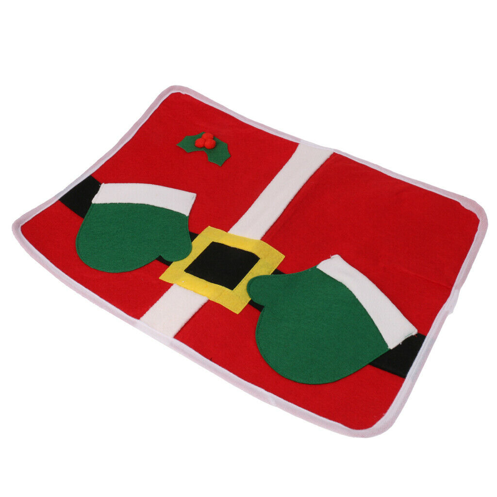 Christmas Santa Claus Table Mats Dish Bowl Placemat Home Party Dinnerware