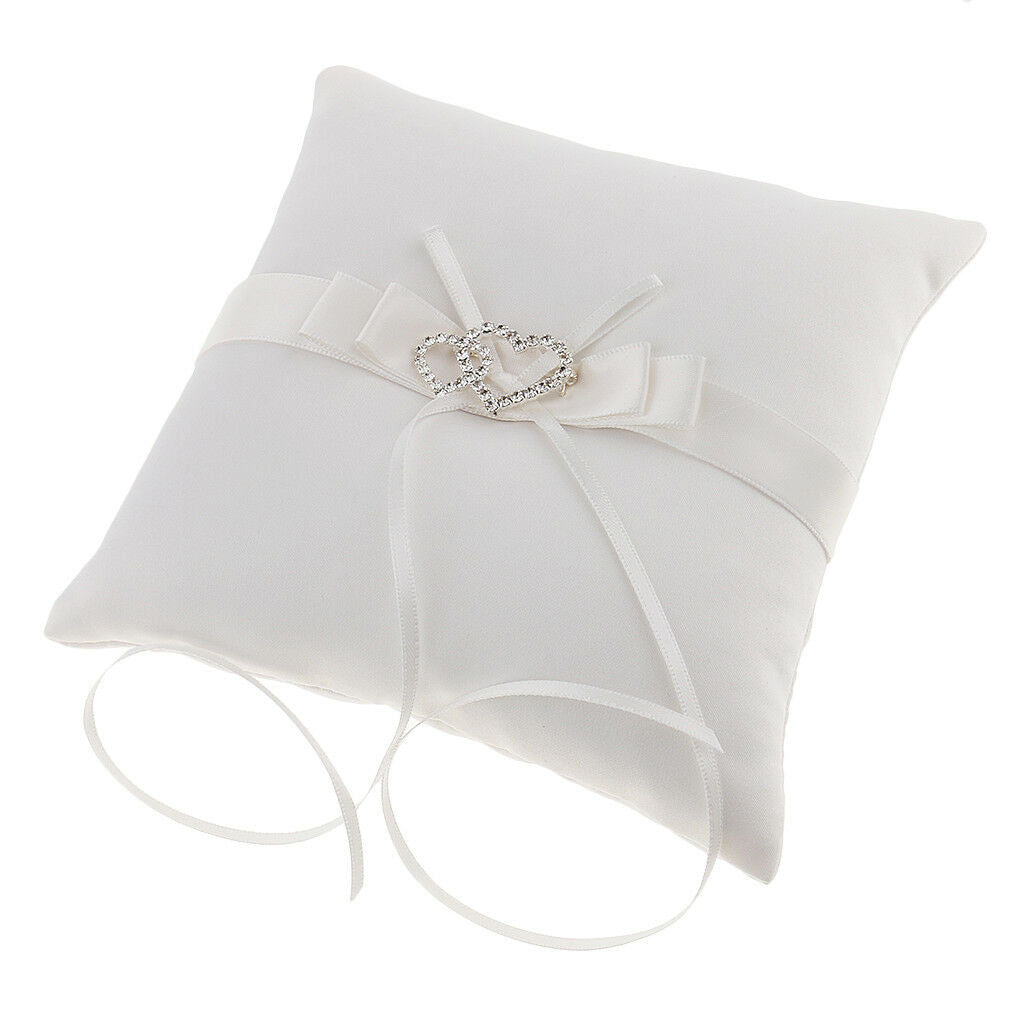 Romantic Rhinestone Double Hearts   Pillow   Cushion   Display