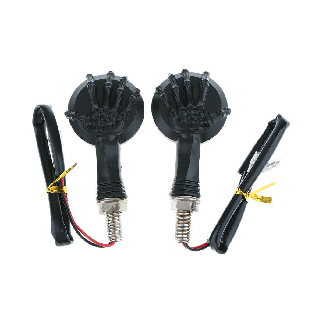 2x Universal 10 LEDs Motorcycle Turn Signal Light Taillight Indicator Amber