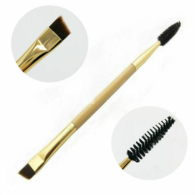 Eyebrow Double Ended Flat Angled Eyeliner Brush + Eyebrow Comb Make up Brushes