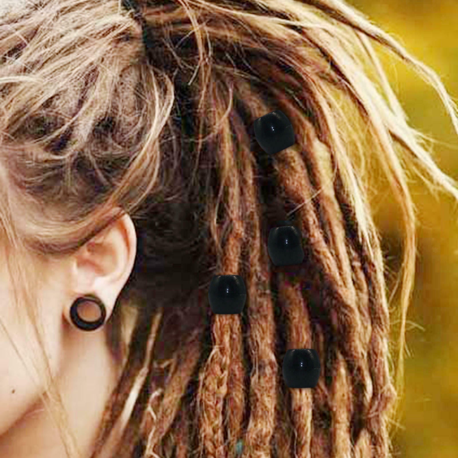 100-in-Pack Hair Beads Decoration Crafts Kit for Link Hair Party Dreadlock