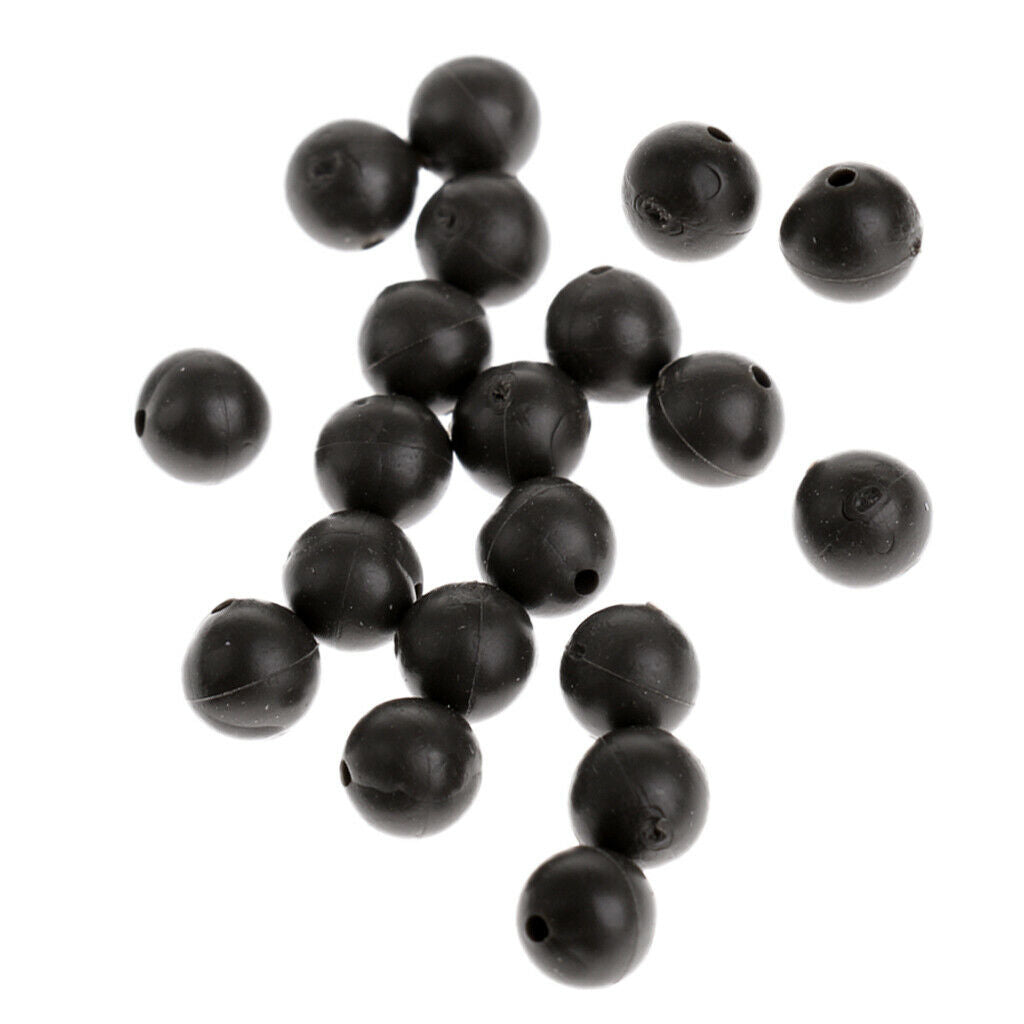 20x 5mm Rubber Fishing Beads Lure Floating Rig Beads Carp Fishing Accessory