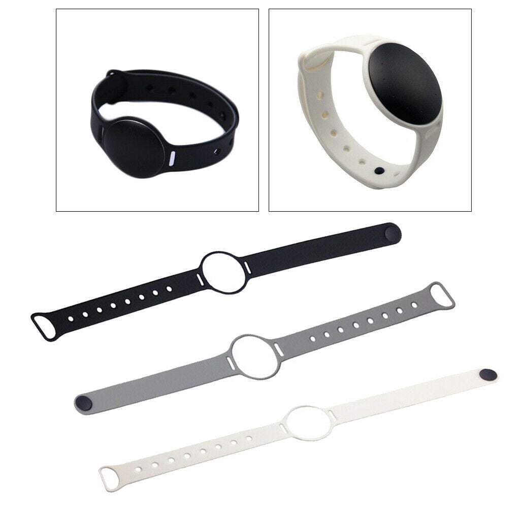 2Pcs TPE Watch Band Bracelet Wrist Strap Assembly for MISFIT SHINE 2 Smart Watch