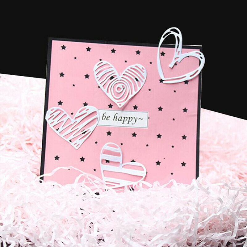 4X Heart Metal Cutting Dies Scrapbooking Embossing Stencil DIY Paper Card.l8
