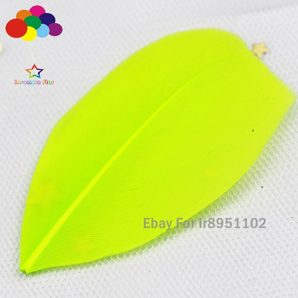 100 pcs Natural dyeing Fluorescence Goose Feather 5-7 cm DIY feathers for crafts