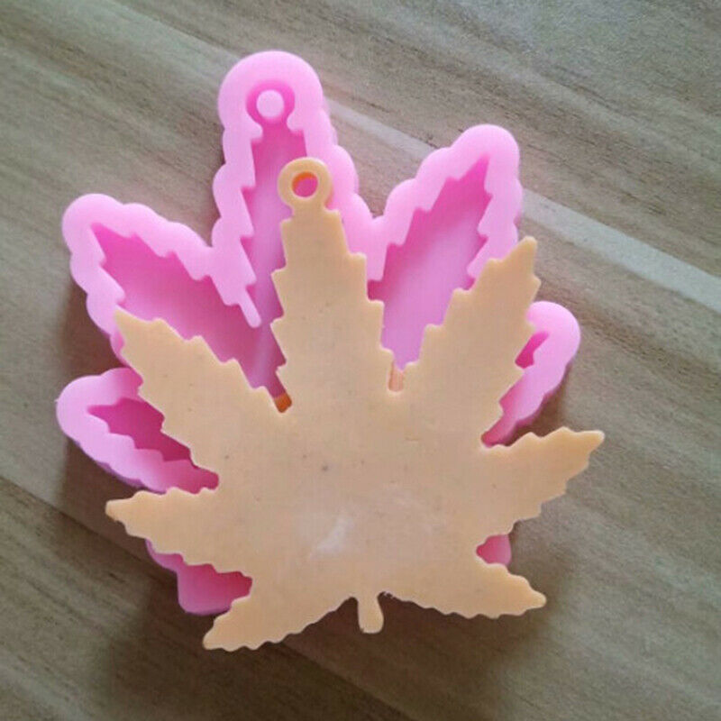 Maple leaf Leave Silicone Shape keychain Mould for Epoxy Jewelry DIY Craf.l8