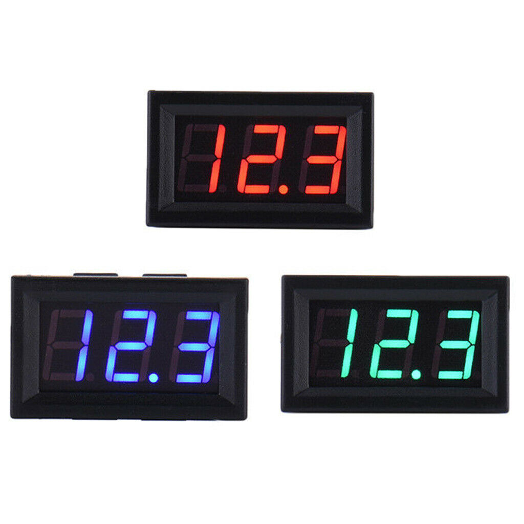 Digital voltmeter 2-wire automobile motorcycle LED display red DC4.50-30.0V high