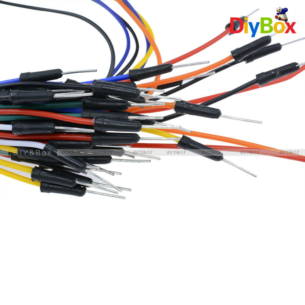 [10PCS] Male to Male 65pcs Solderless Flexible Breadboard Jump Cable Wires Color