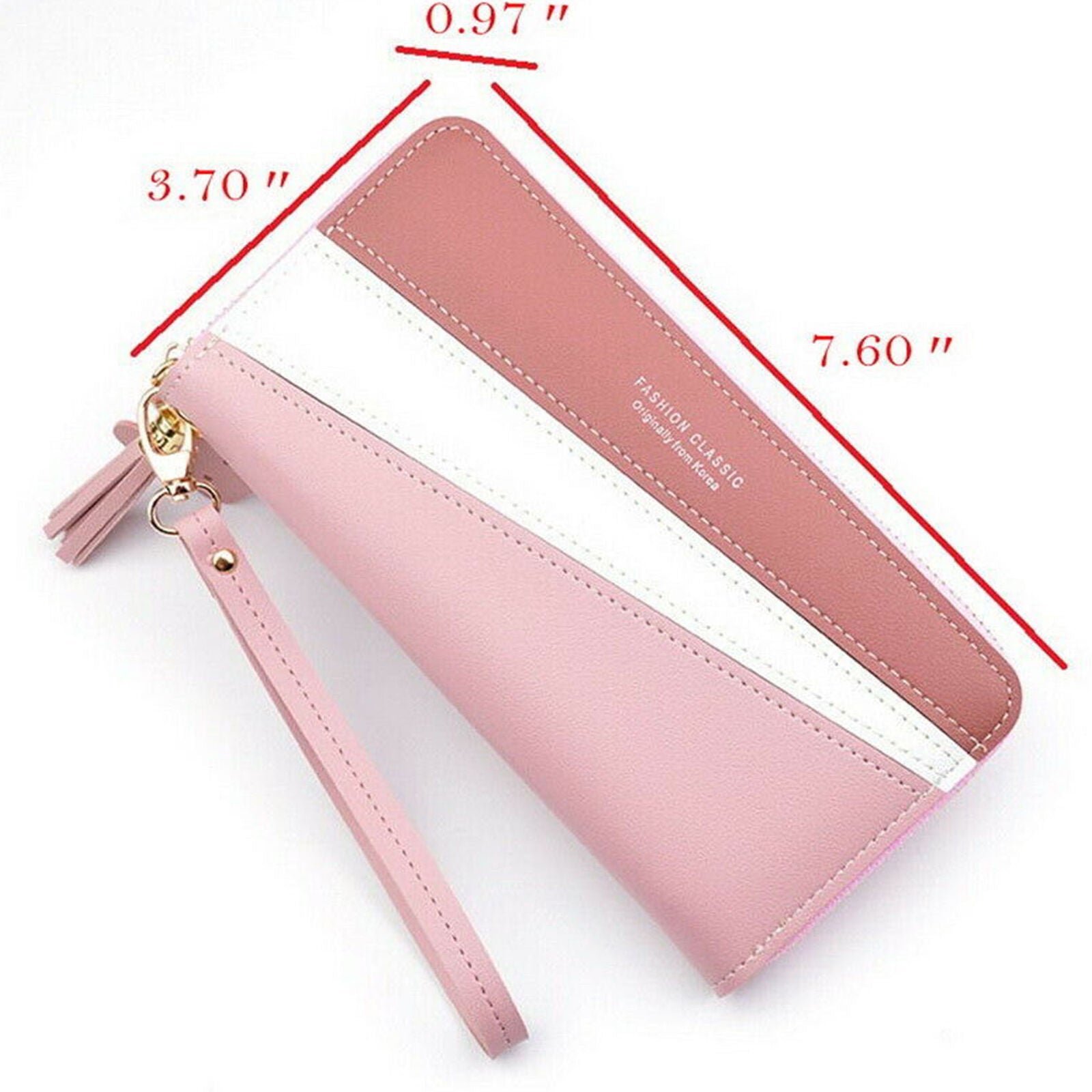 Women Ladies PU Wallet Long Zip Purse Card Phone Holder Case Clutch Handbag