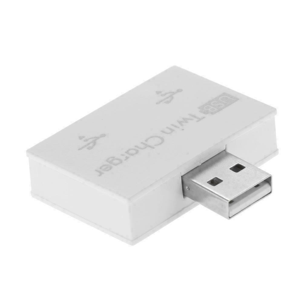 External 2 Port USB Splitter USB HUB Micro USB Power Port Multi-port Adapter NEW