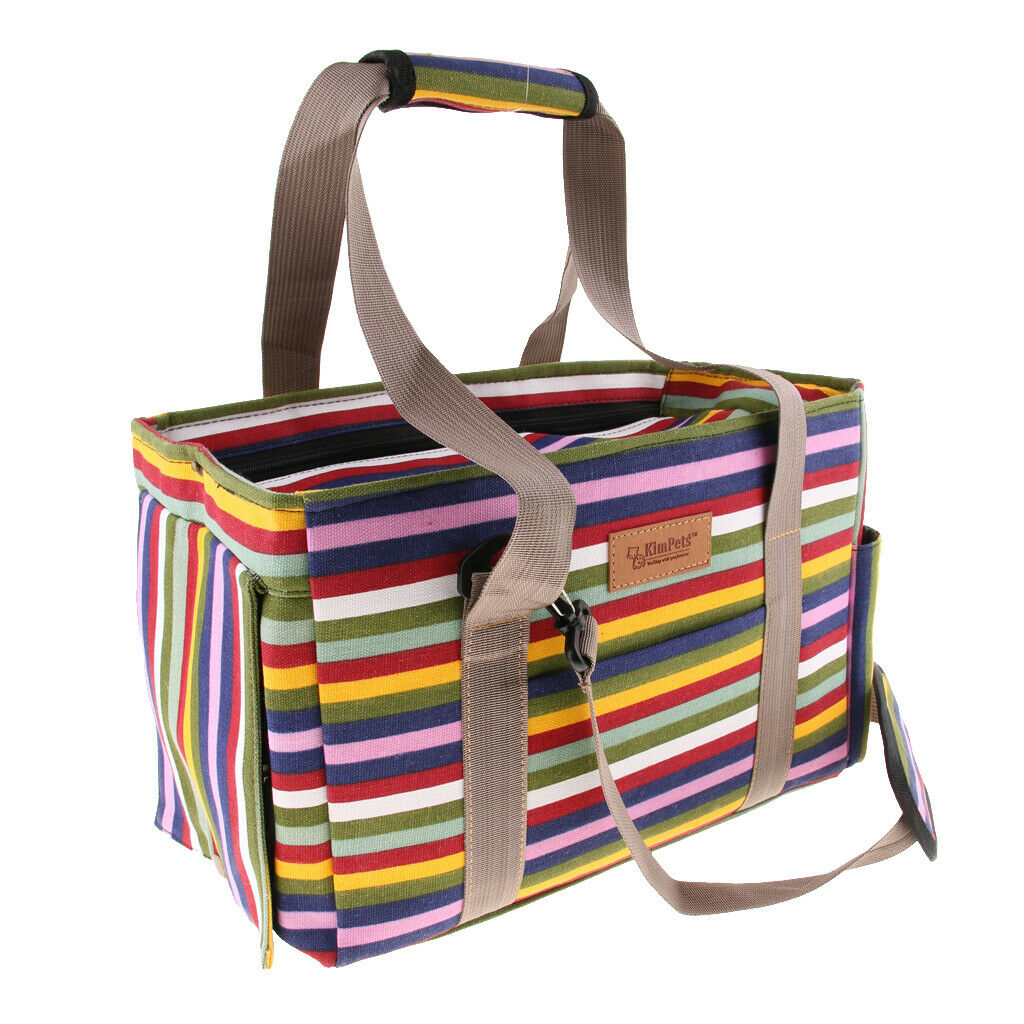 Pet Travel Carrier Under Seat Pet Bag for Cats and Small Dogs rainbow