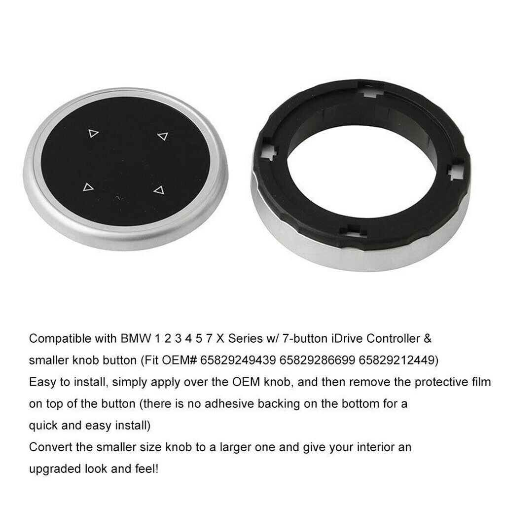 Multi media Control Knob Button Cover Trim Fit for BMW M1 2 4 6 7 3 X1 X3 X4 X5