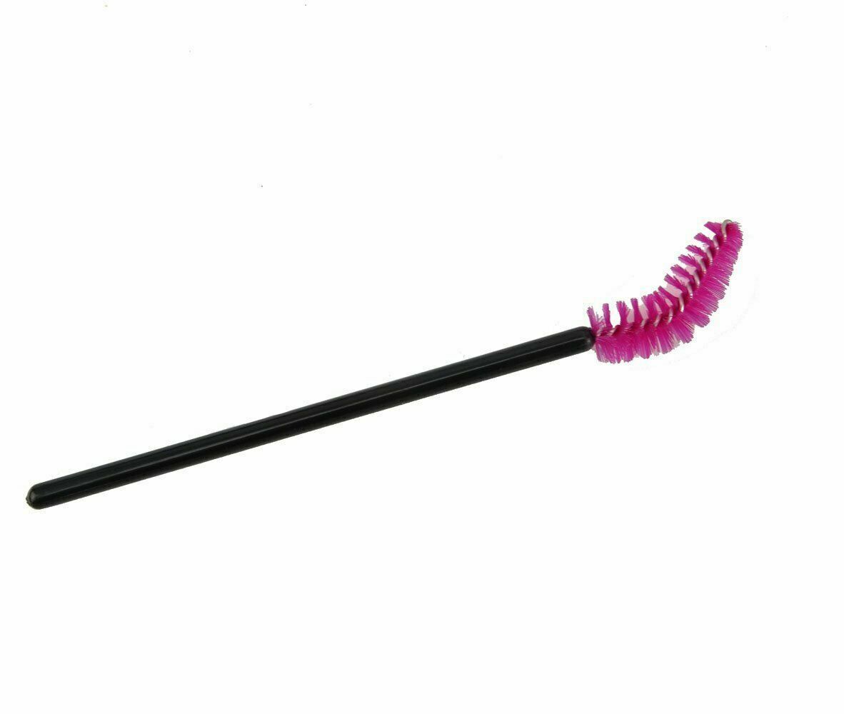 Disposable Hot Pink Mascara Eyelash Wands Applicator Brushes Makeup Extension