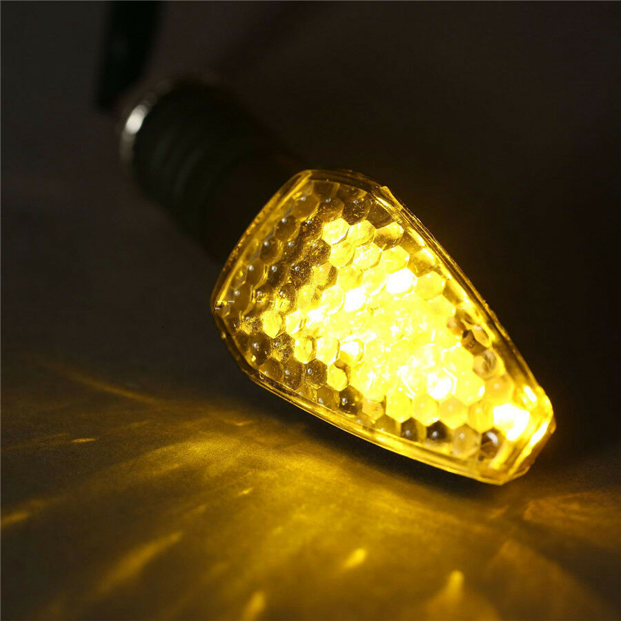 4pcs Universal Motorcycle Amber LED Sidemarker / Turn Signal Light Flasher Bulb