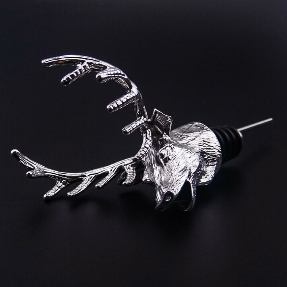 Deer Head Red Wine Pourer Aerator Bottle Accessory Stopper Wine Server Gift