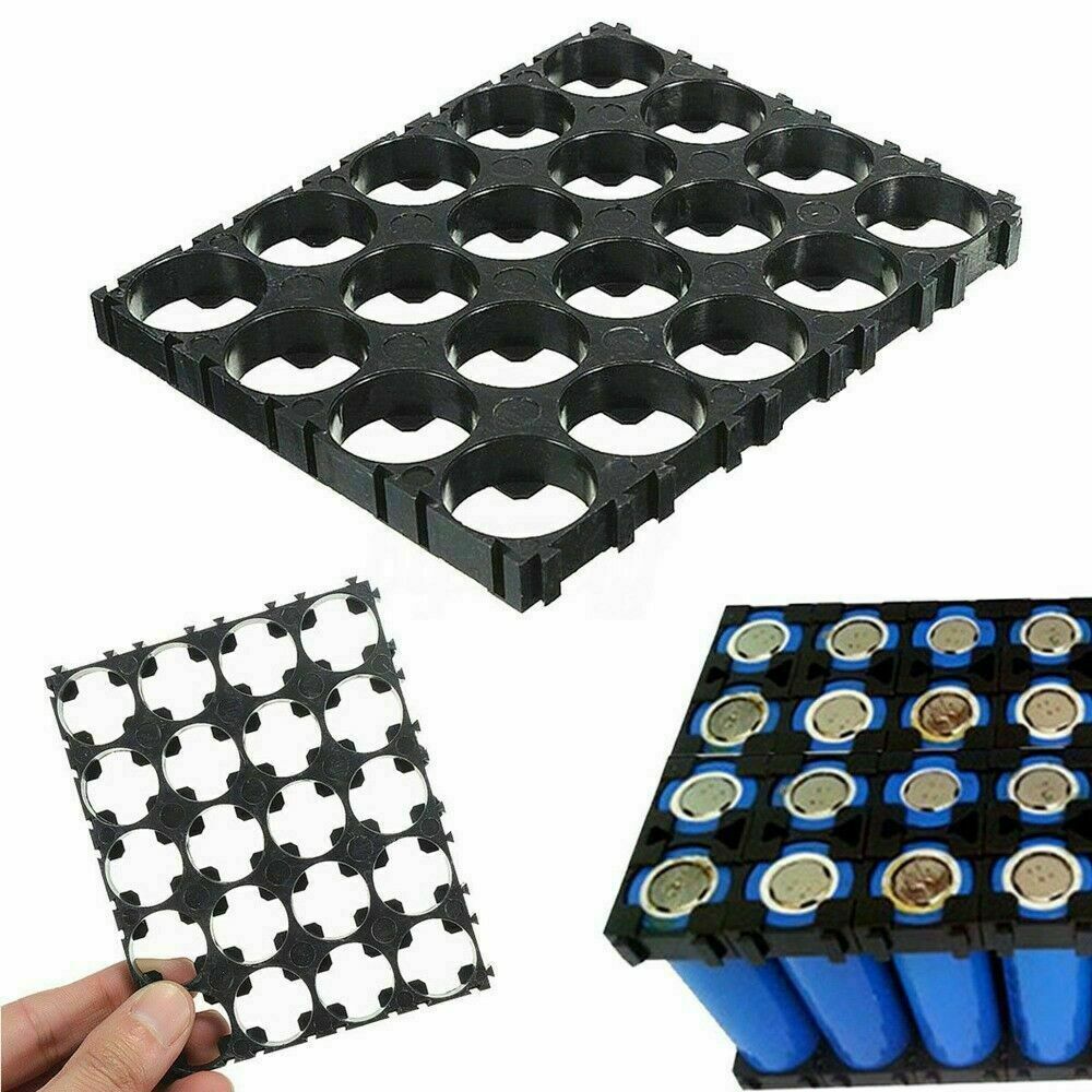 50Pcs 4x5 Cell 18650 Batteries Spacer Radiating Shell Plastic Holder Bracket BK