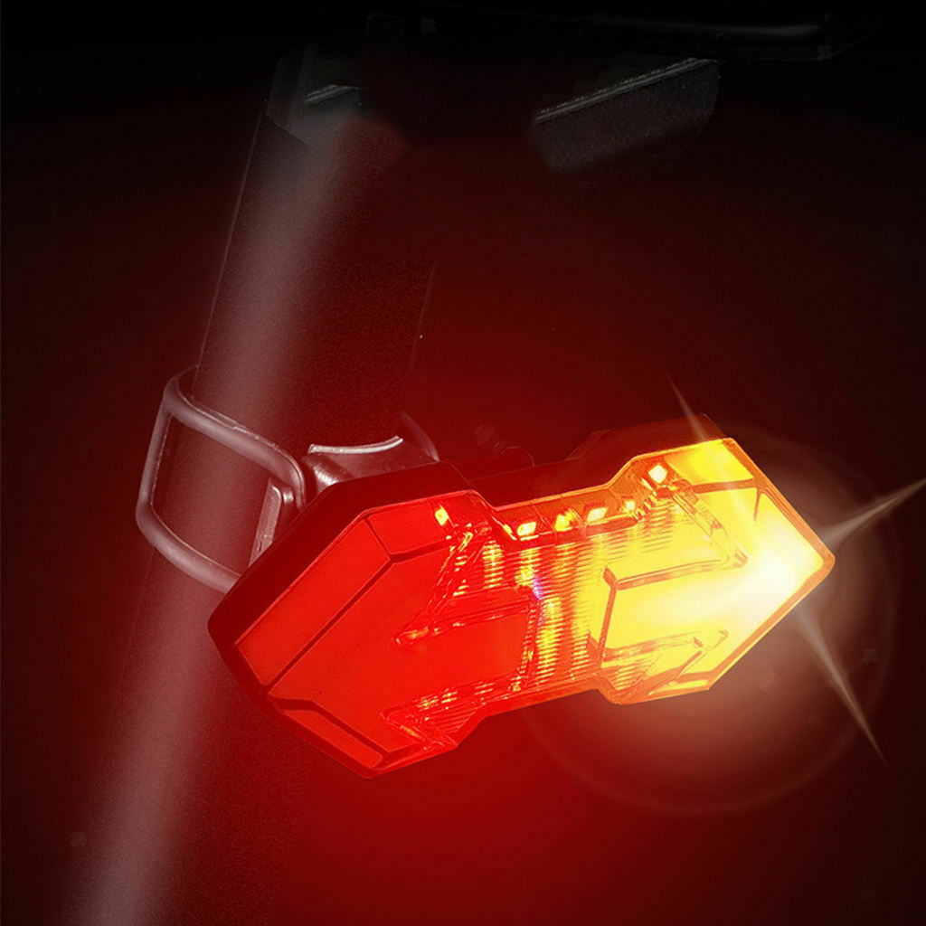 Bicycle Tail Light USB Smart Wireless Control Turn Signal Warning Lamp