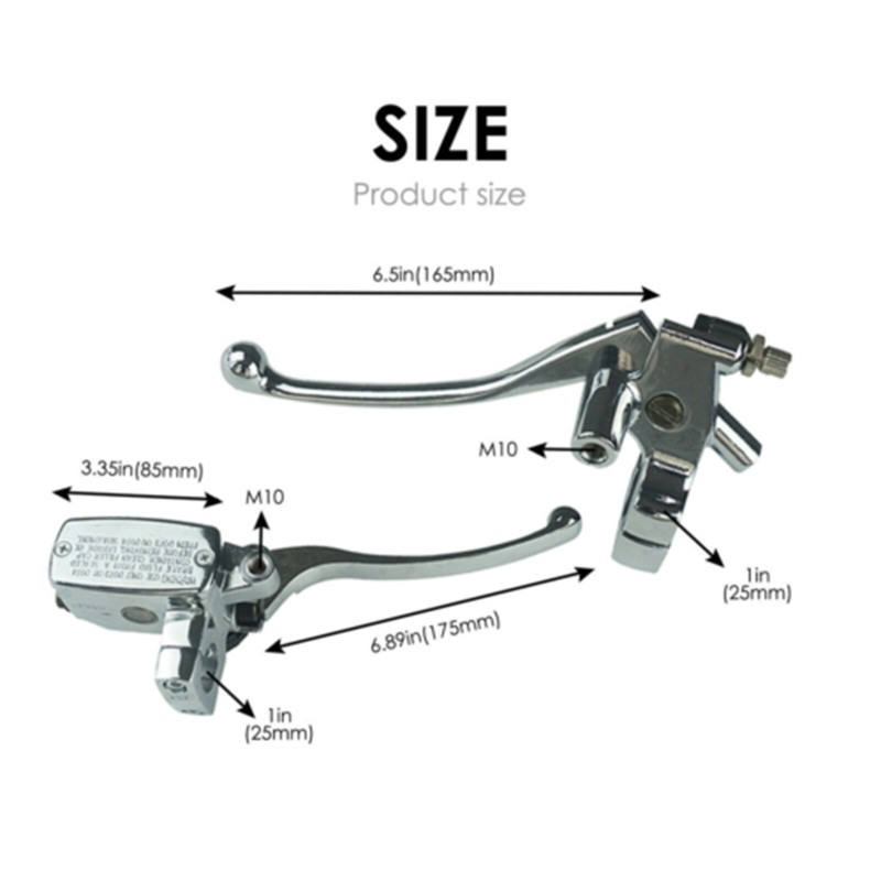 Left Right Hydraulic Master Cylinder Brake Clutch Levers For 1" 25mm Handlebars