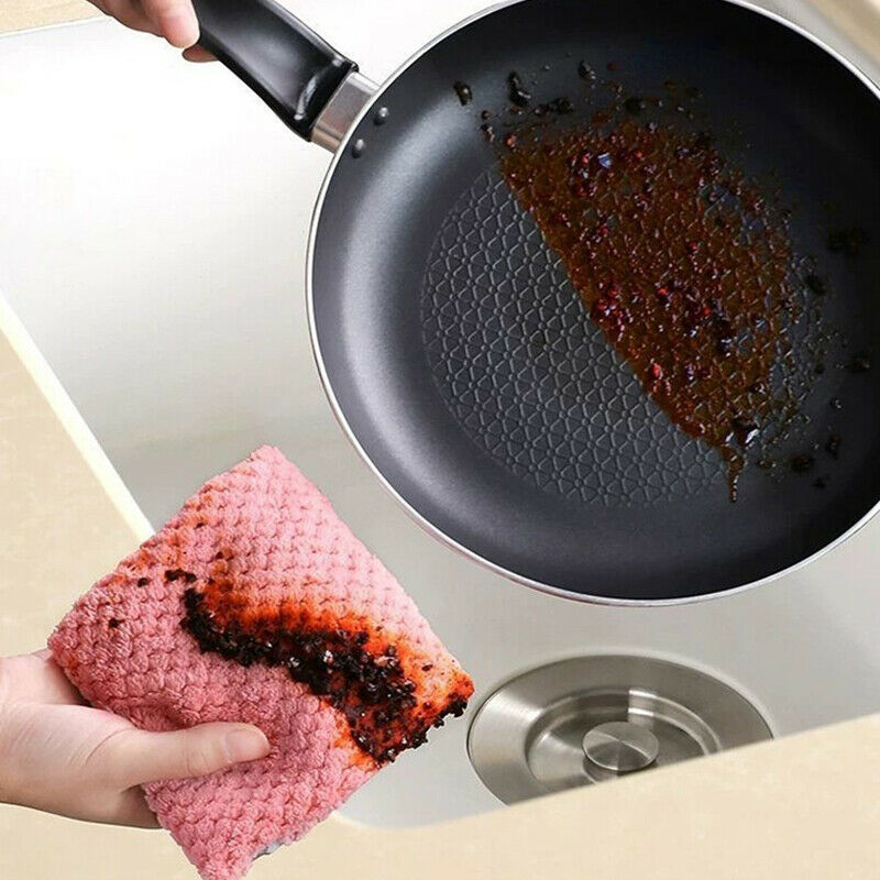 Kitchen daily dish towel dish cloth kitchen rag non-stick oil thickened c.l8