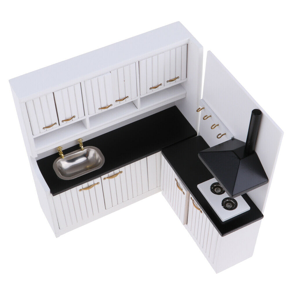 Luxury Wood Wood Miniatures Cabinet White Cupboard Ornaments Room Accs