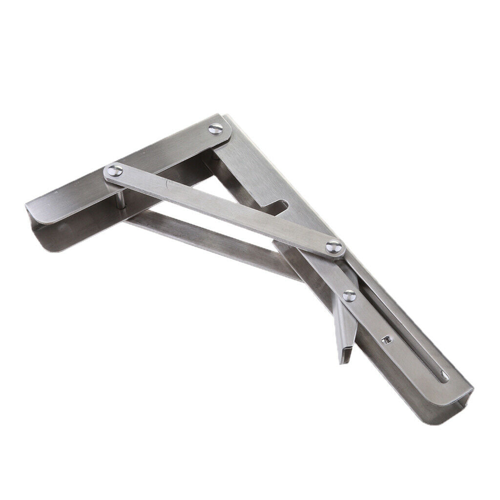 Lightweight 304 Stainless Steel Folding Boat Bench Shelf Table Bracket 8in