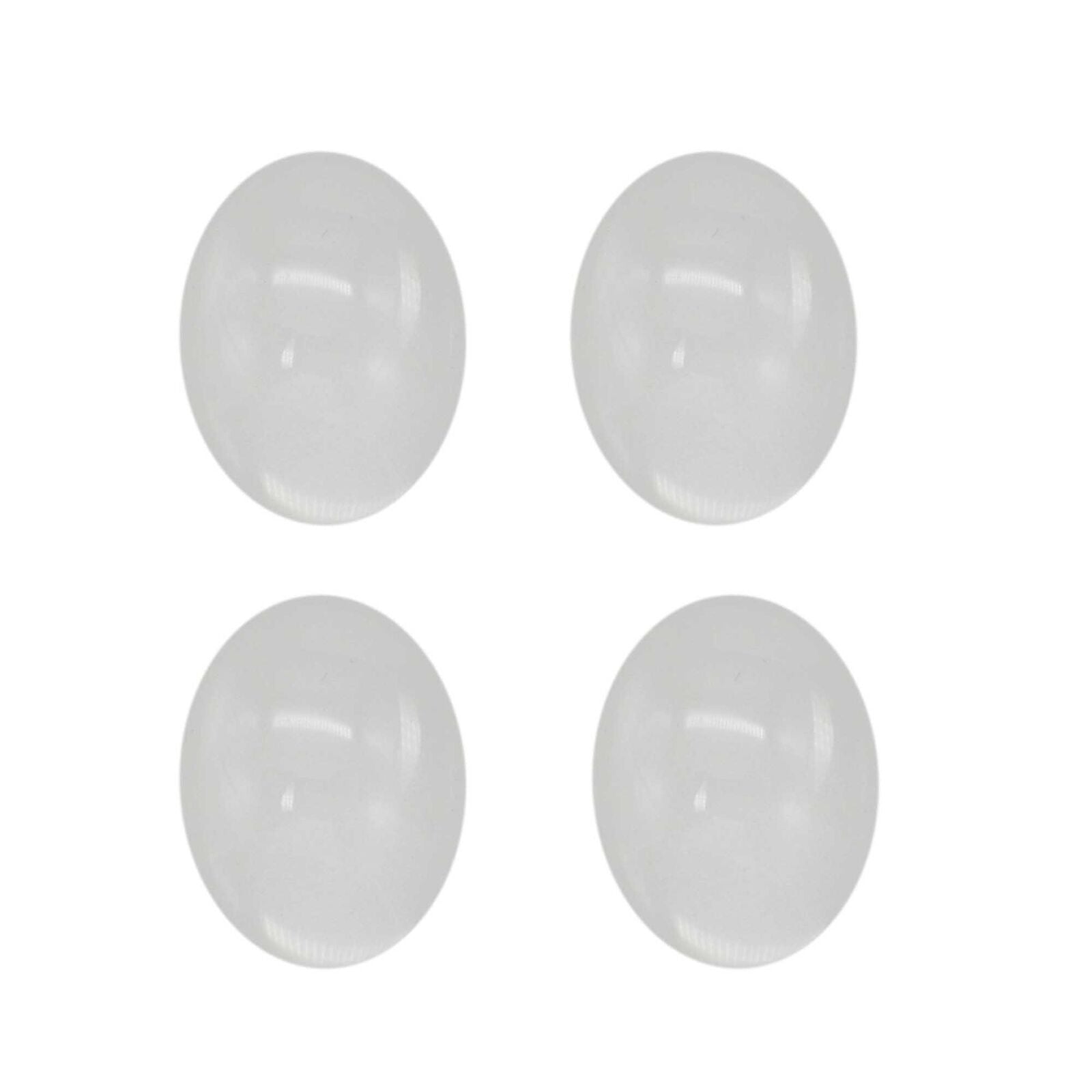 10 pcs Clear Glass Dome Cabochons Oval Cameo Flat Back Jewelry Crafts 40x30mm