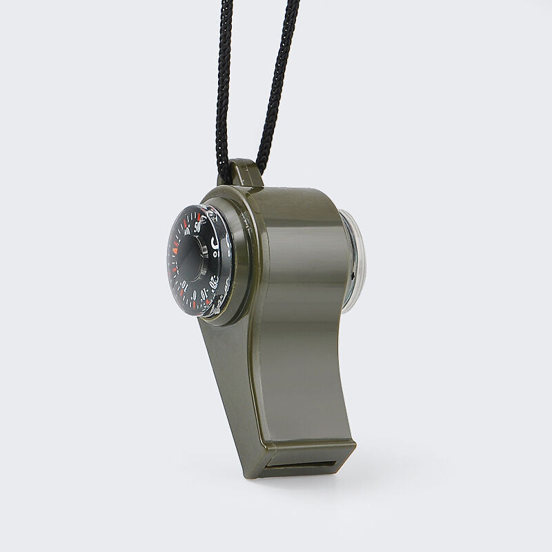 3 in1 Thermometer Compass Outdoor Emergency Survival Gear Camping Hiking Whistle