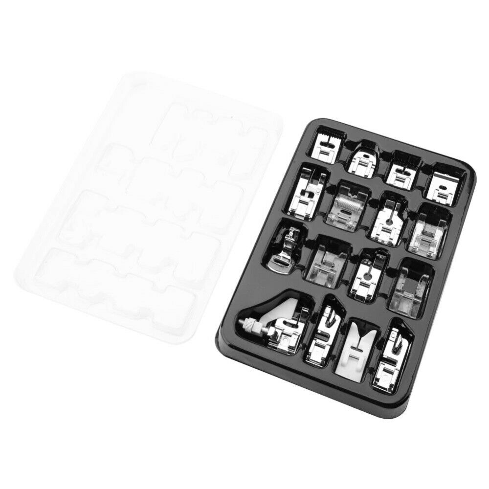 16Pcs Sewing Machine Presser Foot Feet Kit Domestic Tool Set For Brother Singer