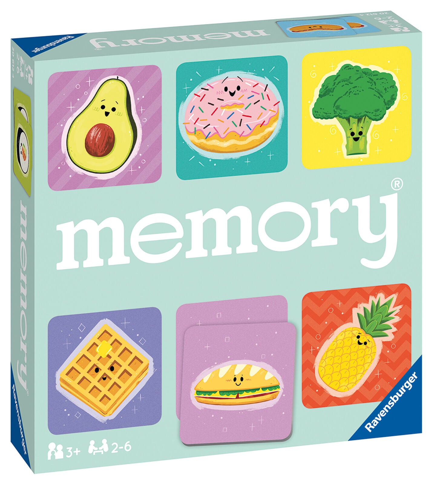 20612 Ravensburger Funny Food Large Memory Snap Matching Game Children Age 3yrs+