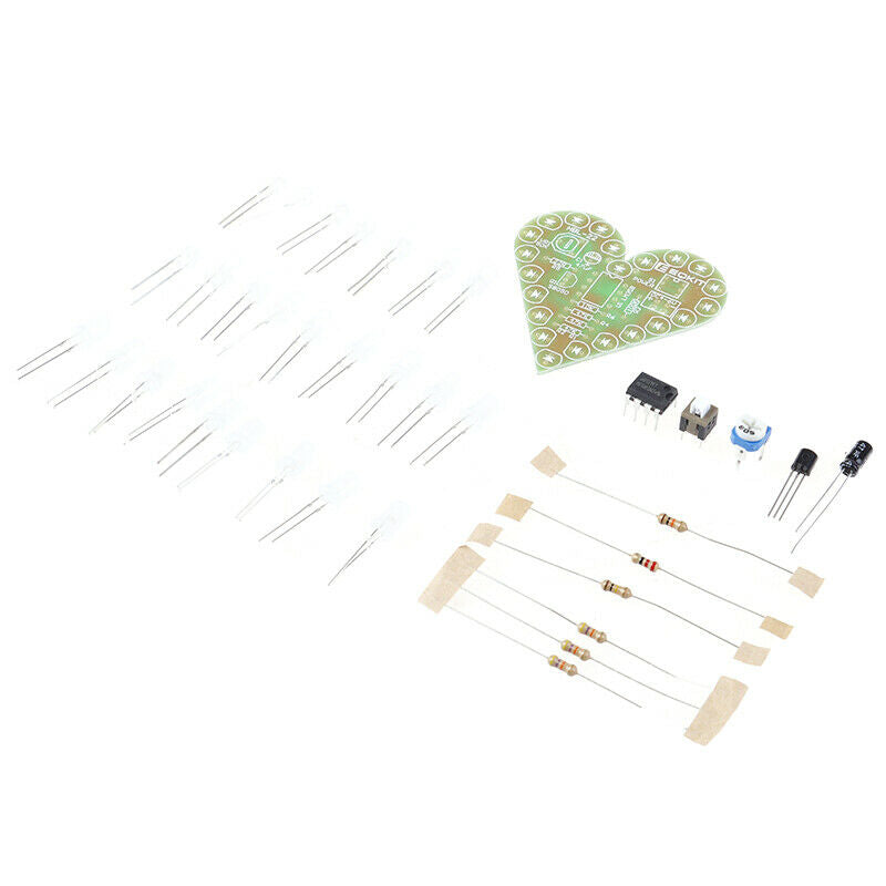 Electronic Heart Shape Breathing Lamp Kit Breathing LED Suite White ProduDEAU