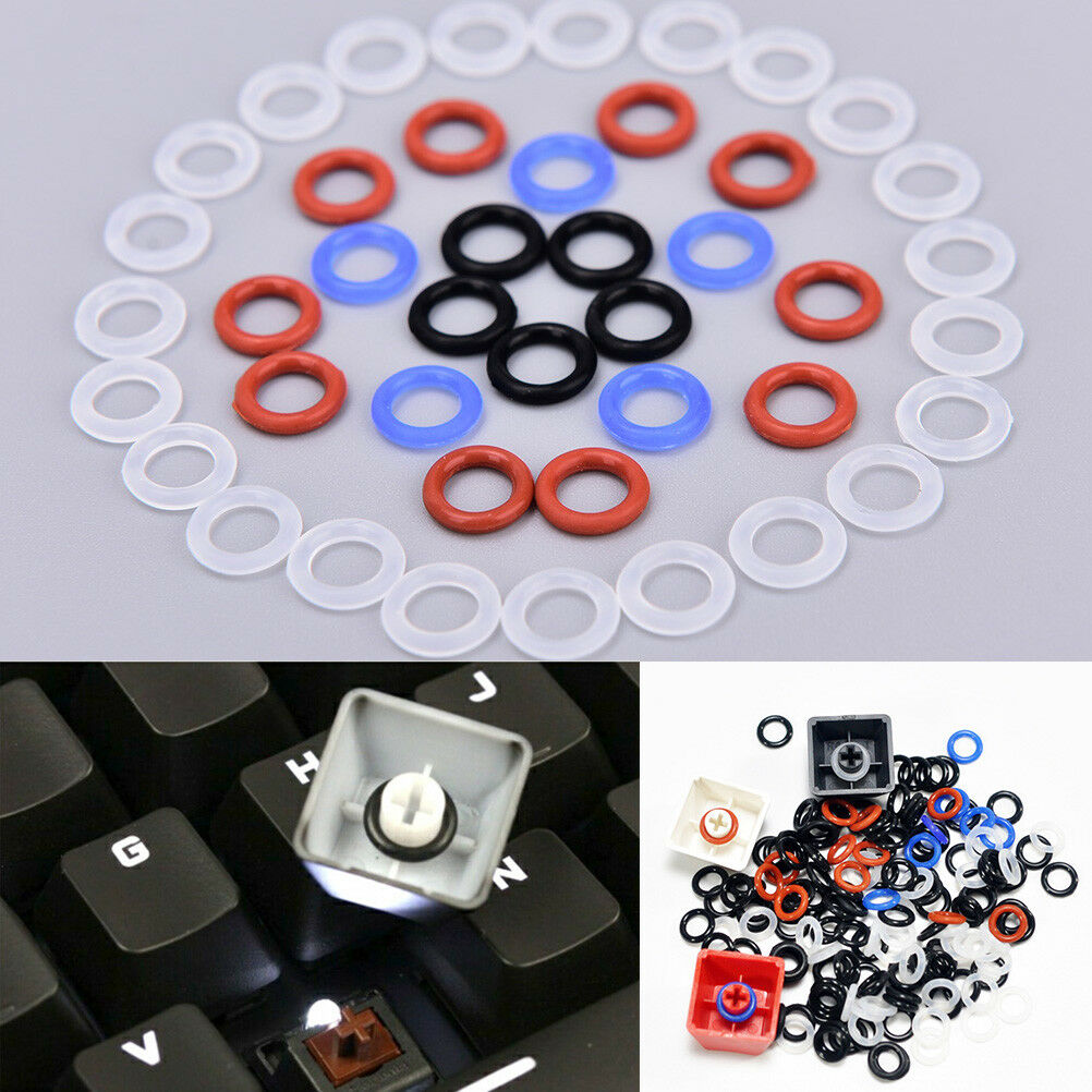 100X Silicone Rubber ORing Switch Dampeners For Keyboard Dampers Keycap bla  NL