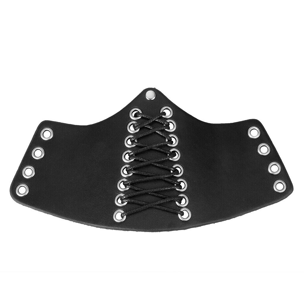 2x PU Leather Punk Arm Guard Wristband Medieval Knight Wrist Bracer for Men