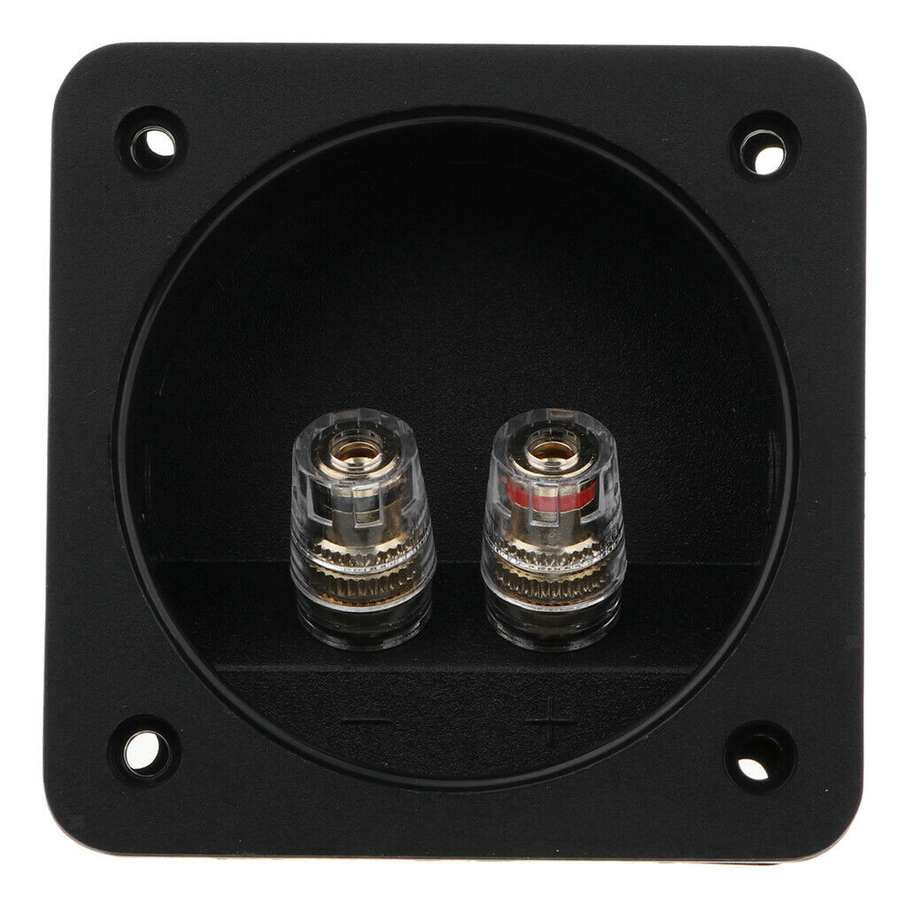 2-Way Speaker Box Terminal Binding Post Square Spring Cup Connector (80-506)