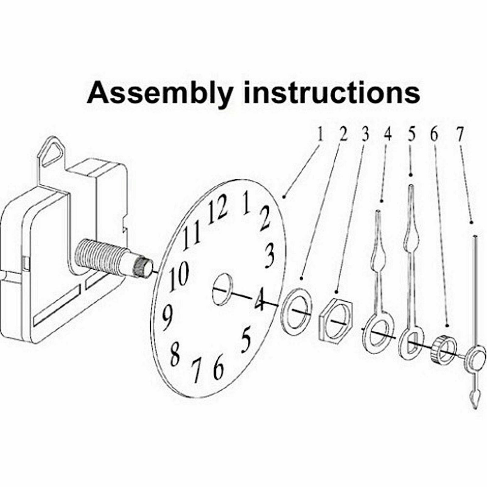 DIY Quartz Silent Wall Clock Spindle Movement Mechanism Module Tool Kit Parts