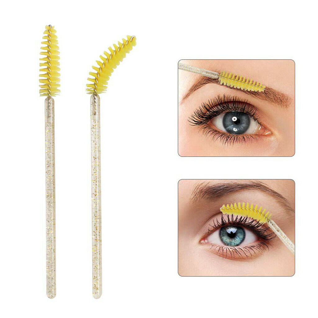 200x Disposable Mascara Wands Eyelash Brushes Crystal Rod Eye Lash Grafting