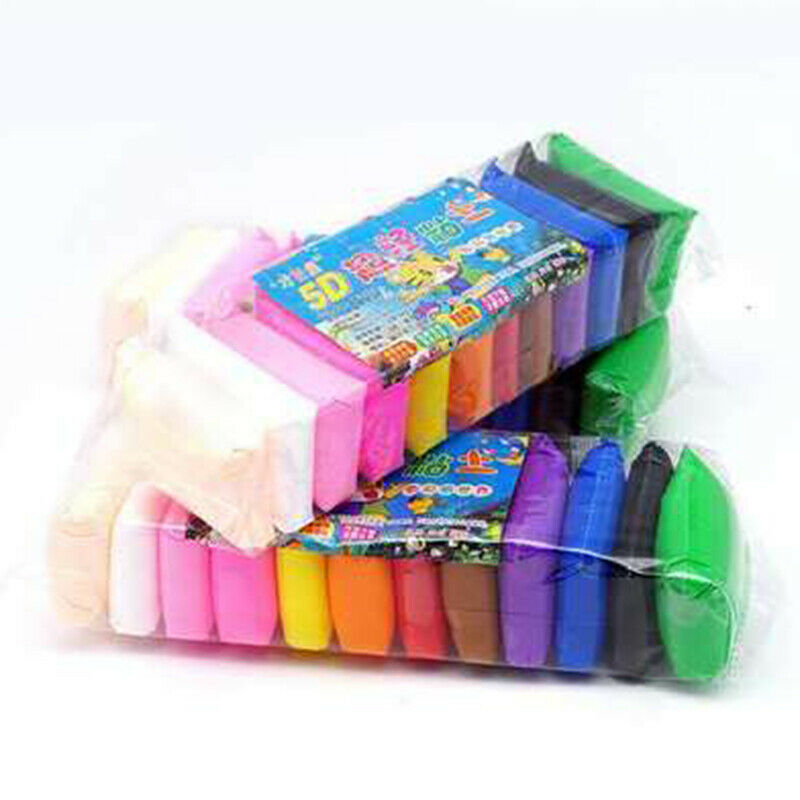 12 Color/set Light Clay Toys Air Dry Polymer Plasticine Modelling ClayFCA