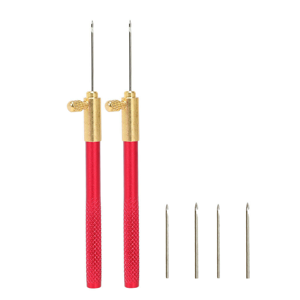 2 Sets French Paris Embroidery Crochet Hook Needles Beading Sequins Kit