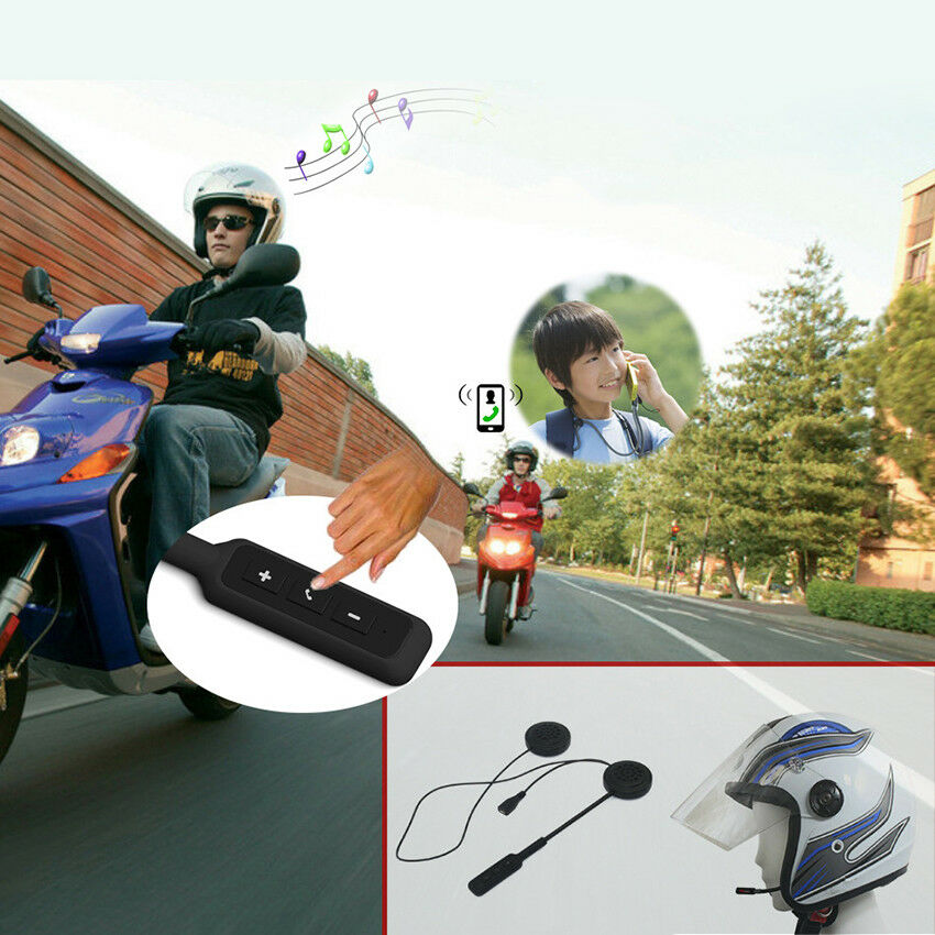 Bluetooth Motorcycle Helmet Headset Hands Free Earphone for Motorbike Riding