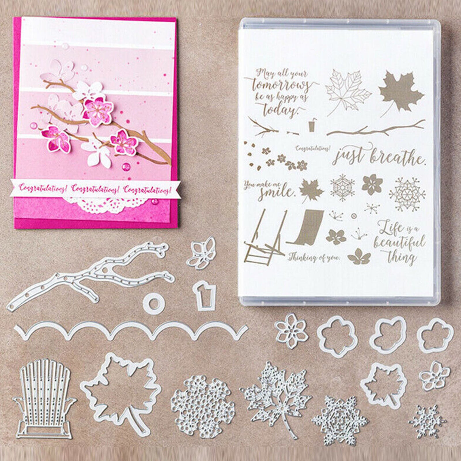 Christmas Leaves Flowers Cutting Template / Cutting this for Big Shot DIY