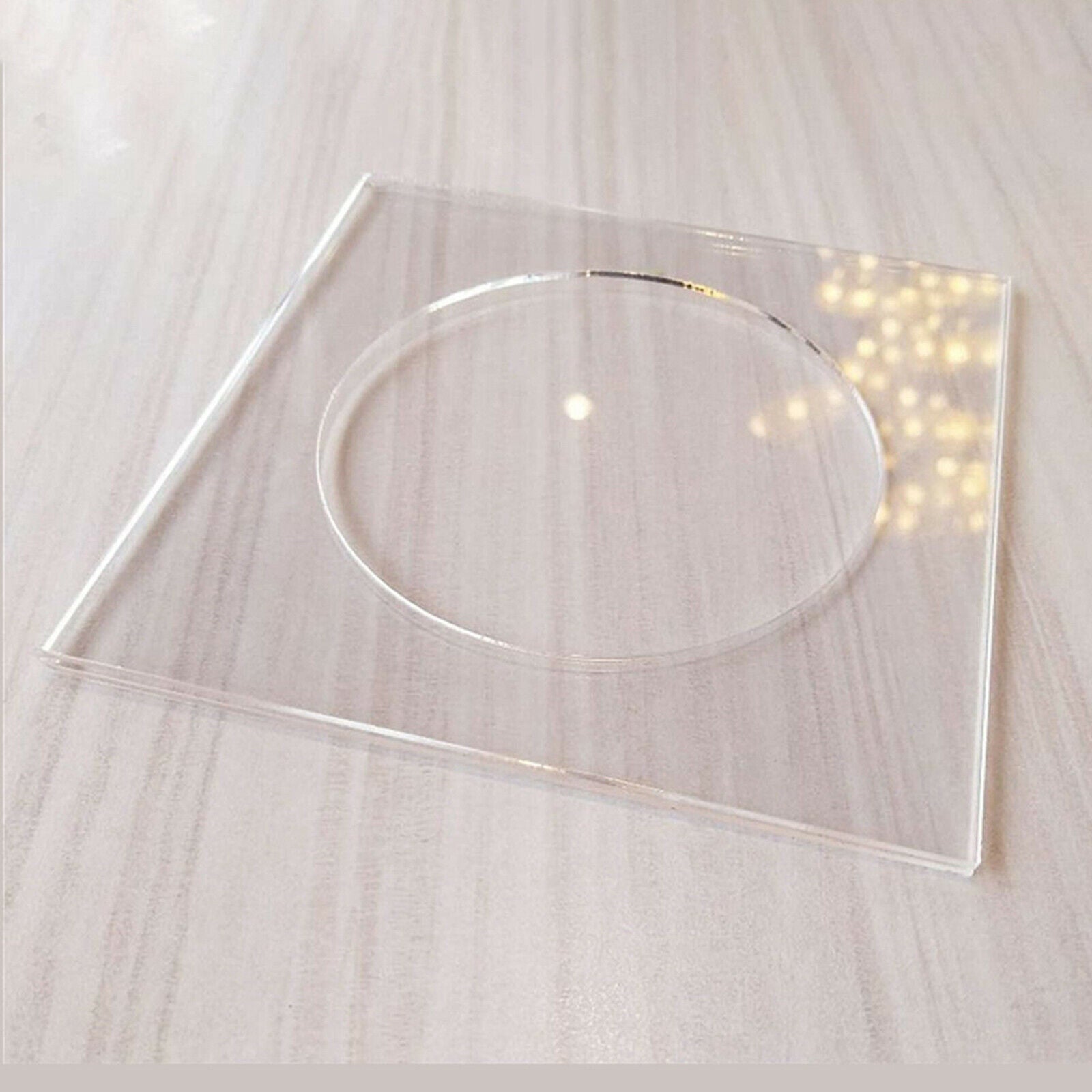 2/Set Transparent Acrylic Cocktail Napkin Holder Coasters Dining Table