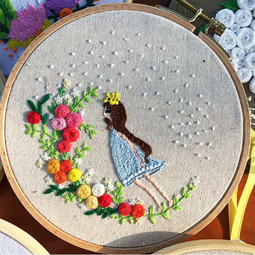 Prettyia   Princess   Pattern   DIY   Handmade   Embroidery   Sampler   Kit