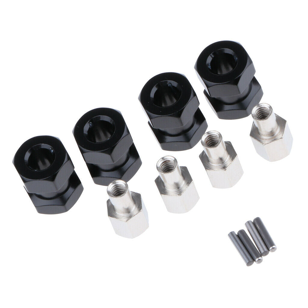 12mm Hex Hub 15-25mm Extension Adapter Combiner for RC Crawler Black