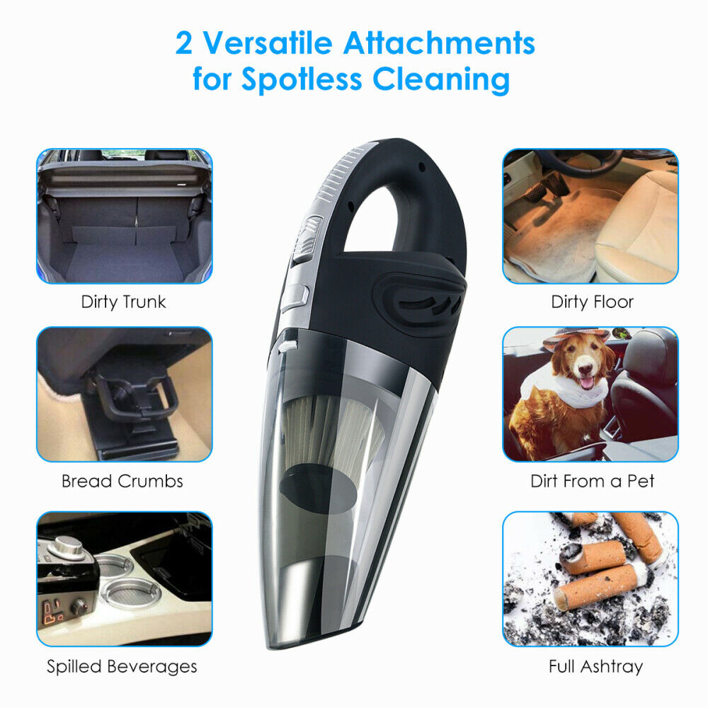 Car USB Cordless Vacuum Cleaner 120W High Power Rechargeable Wet & Dry Portable