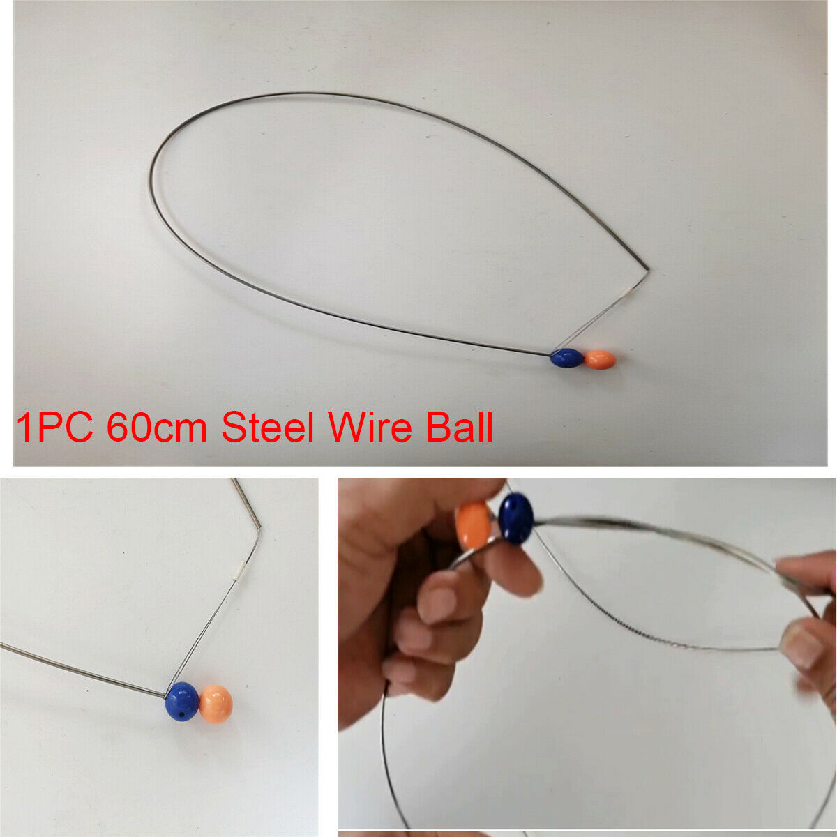 1 Piece 60CM Short Door Pulling Tool Steel Wire Ball Vehicle Trim Accessories